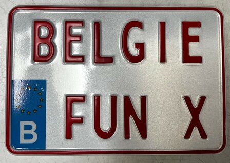Belgie FUN motorkentekenplaat