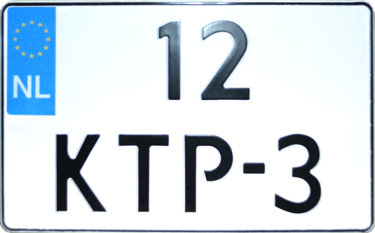 wit nummerbord - kentekenplaat express